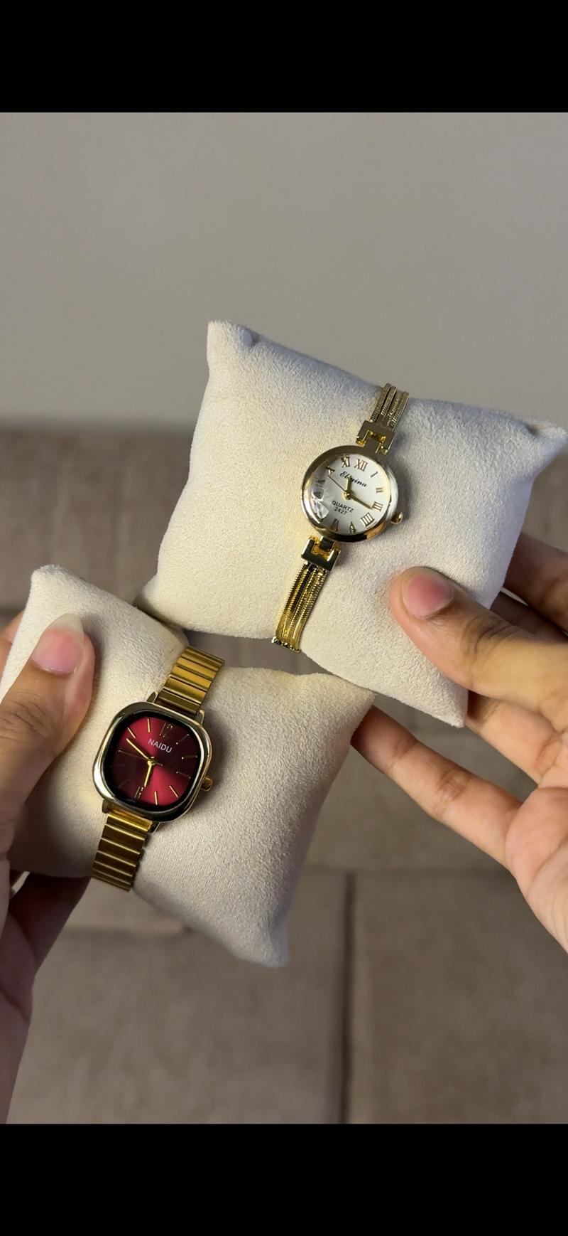 Naidu  red dial + Get 1 cartier belt watch (70% off)