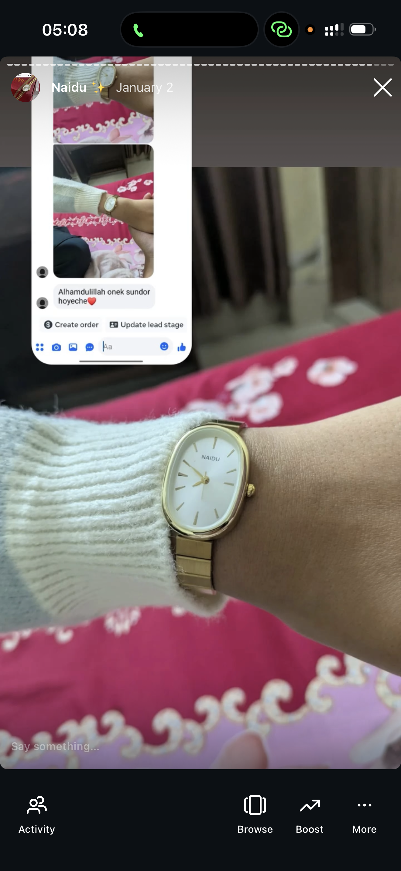 Naidu oval + Clover Bracelet (Free)+ Mystery Ring (Free)