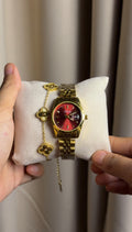 Gogey Queno Maroon + Clover Bracelet (Free)+ Mystery Ring(Free)