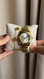 KASRLUO Gold + Clover Bracelet (Free)+ Mystery Ring(Free)