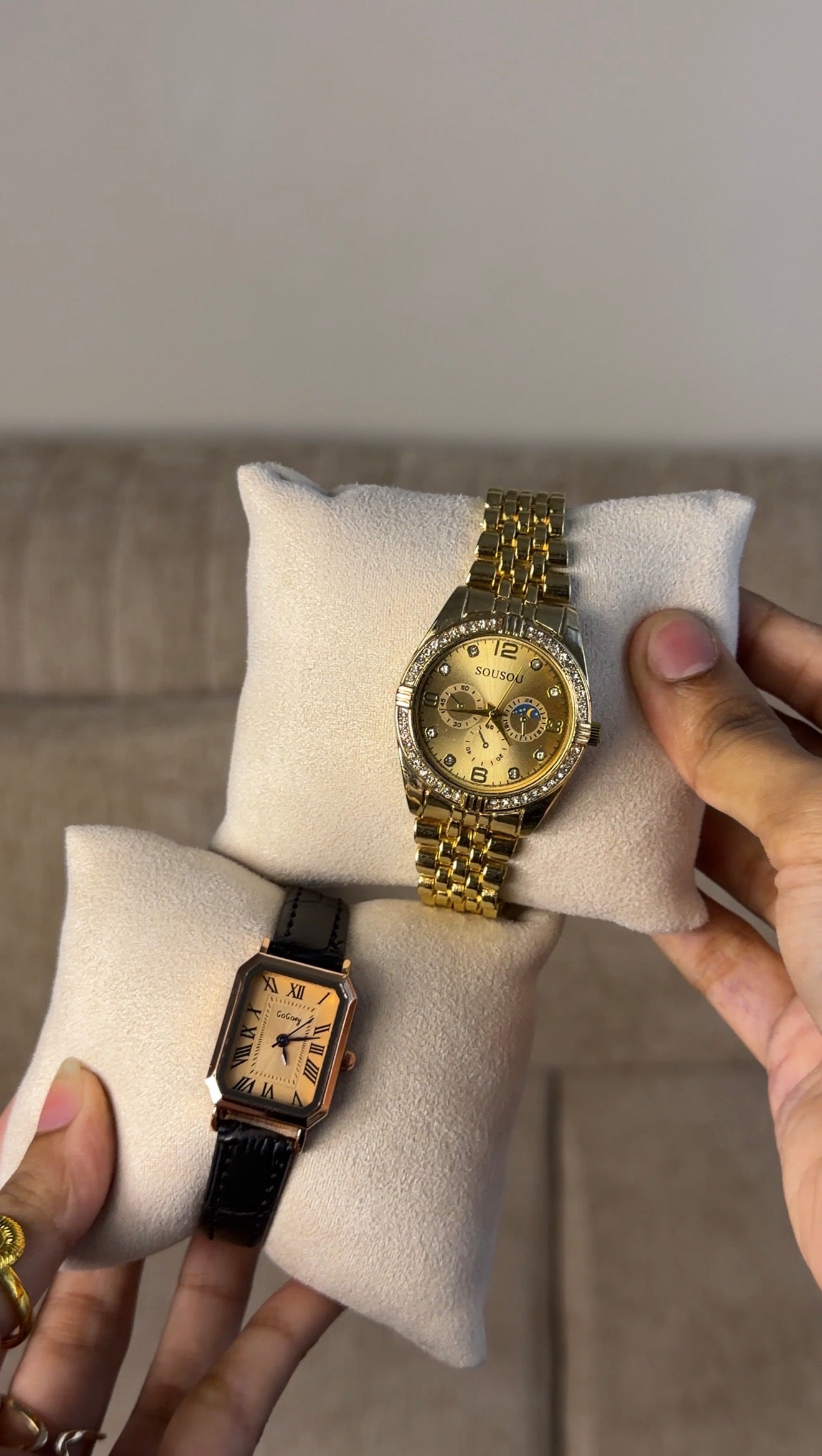 Sousou gold watch + Get 1 cartier belt watch (70% off)