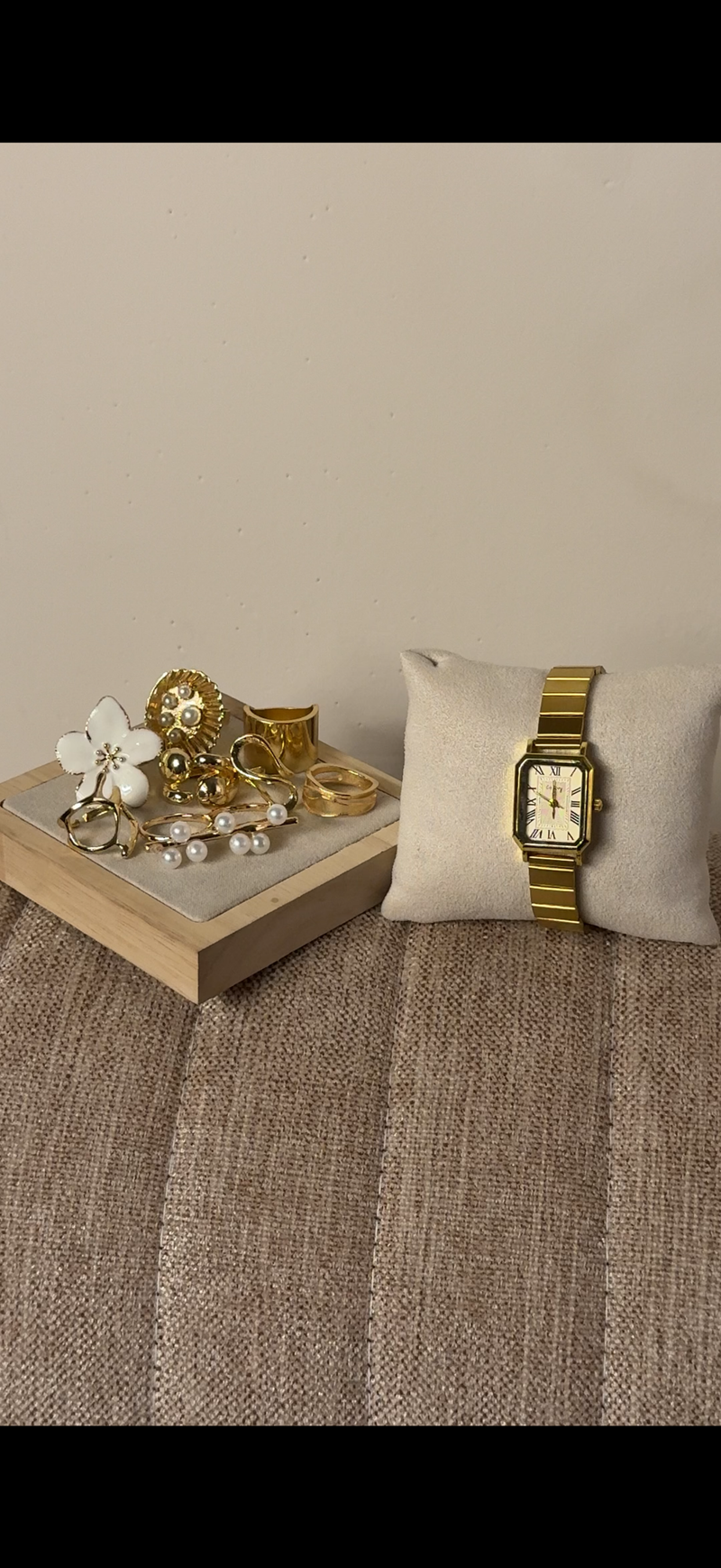 GOGOEY Retan Gold + ৫টি hibiscus & Pearl Ring set free পান