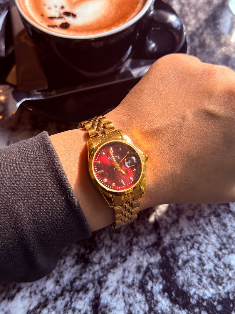 Gogey Queno Maroon + Clover Bracelet (Free)+ Mystery Ring(Free)