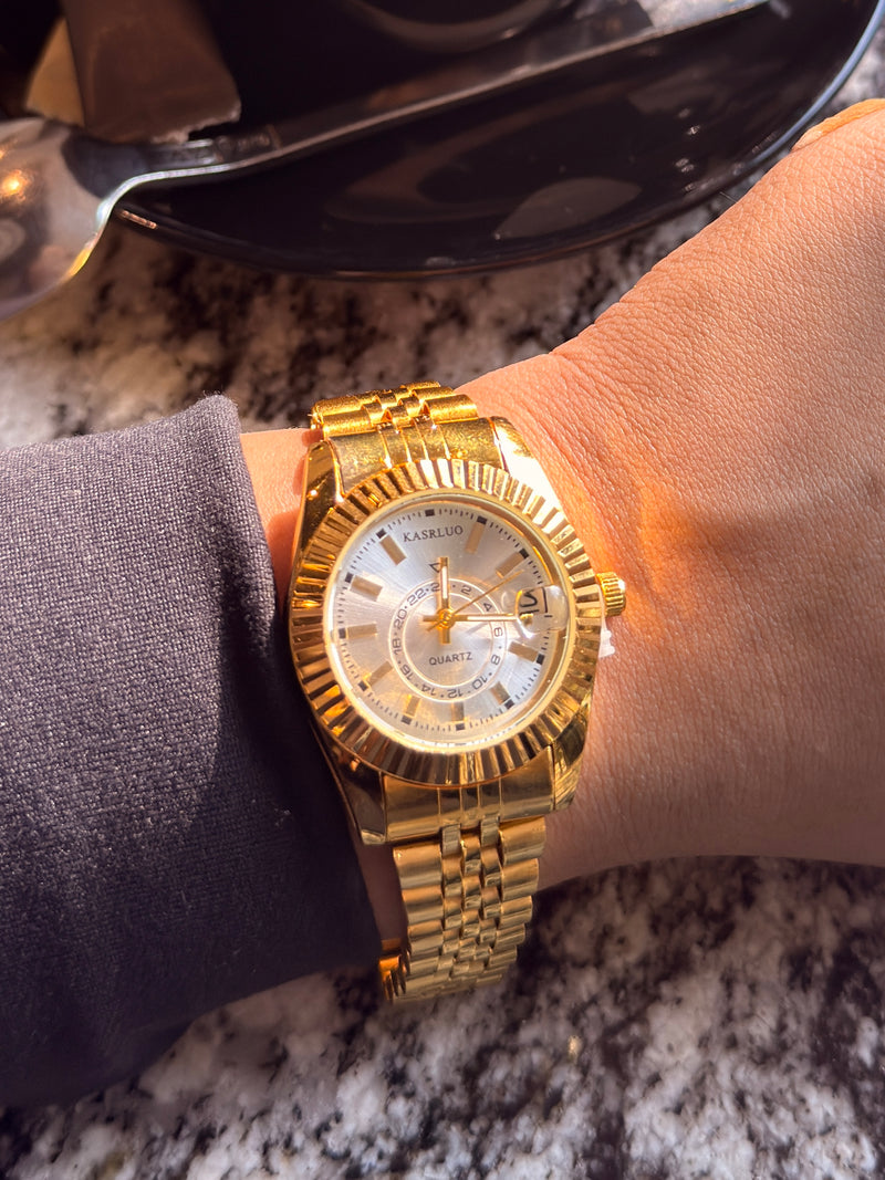 KASRLUO Gold + Clover Bracelet (Free)+ Mystery Ring(Free)