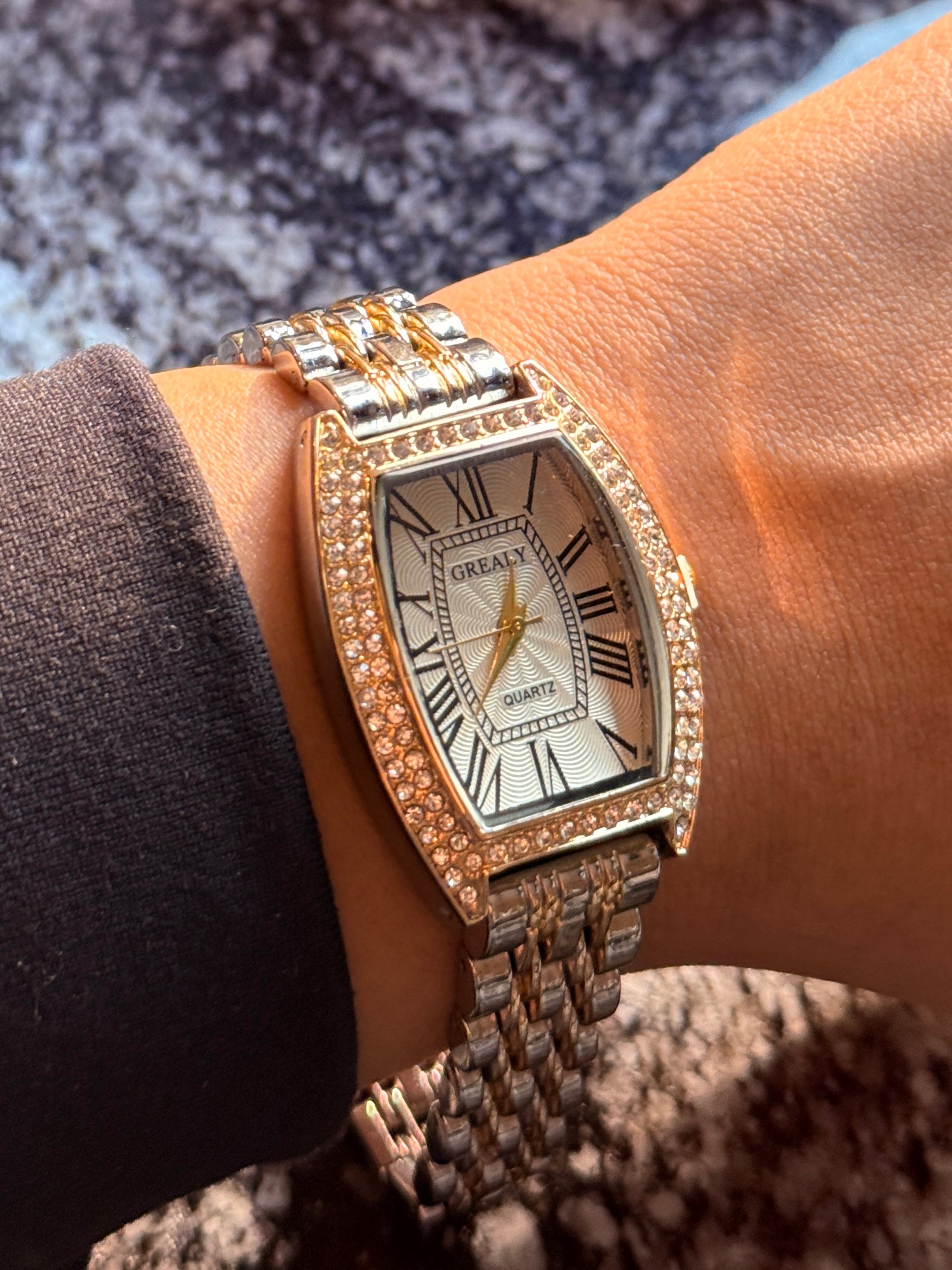 Grealy Gold Silver + Clover Bracelet (Free)+ Mystery Ring(Free)