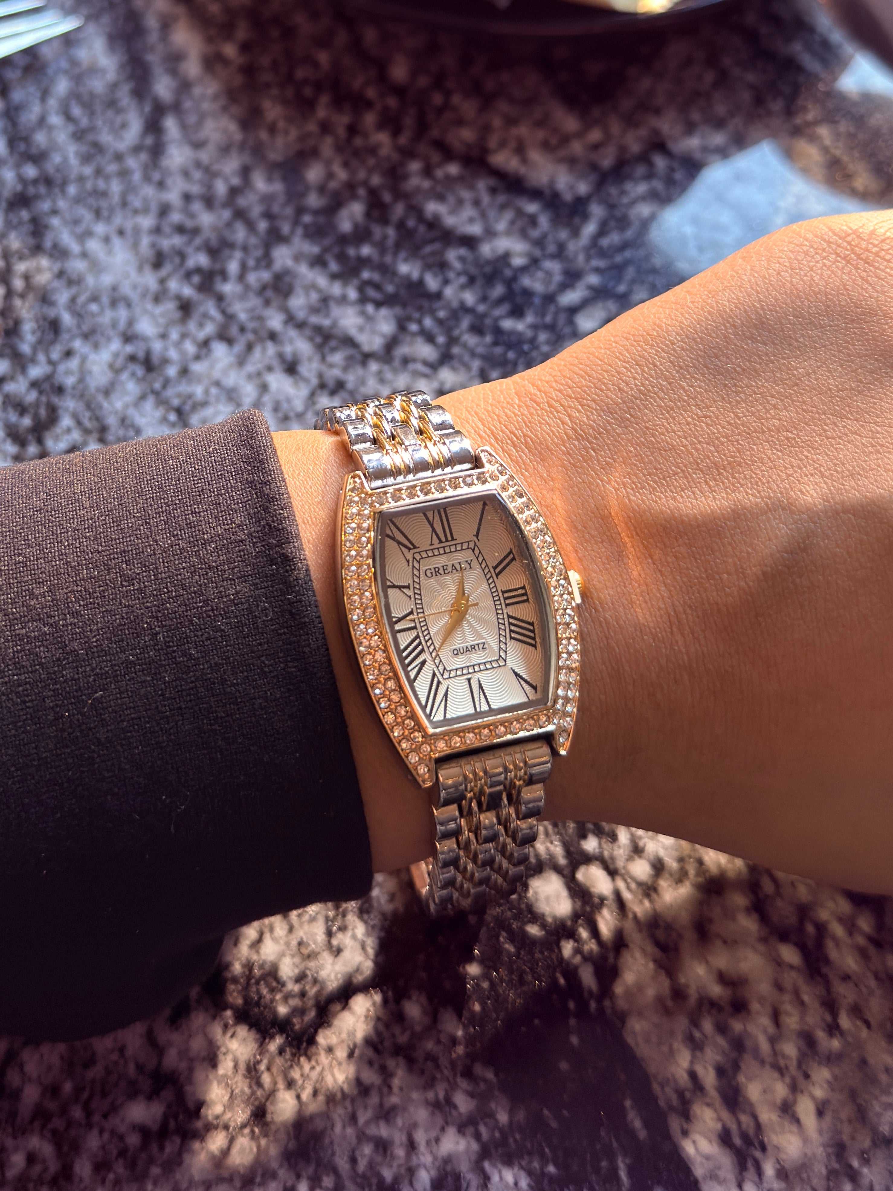 Grealy Gold Silver + Clover Bracelet (Free)+ Mystery Ring(Free)