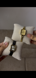 Eliyana rectangular gold Watch কিনুন, একটি  gogoey Strap Watch (৭০% ছাড়) পান -> combo 1
