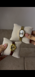 Naidu oval gold Watch কিনুন, একটি  gogoey Strap Watch (৭০% ছাড়) পান -> combo 1