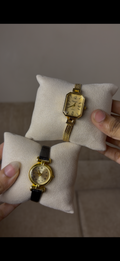 Eliyana rectangular gold Watch কিনুন, একটি  gogoey Strap Watch (৭০% ছাড়) পান -> combo 1