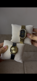 Grealy black oval dial Watch কিনুন, একটি  gogoey Strap Watch (৭০% ছাড়) পান -> combo 2