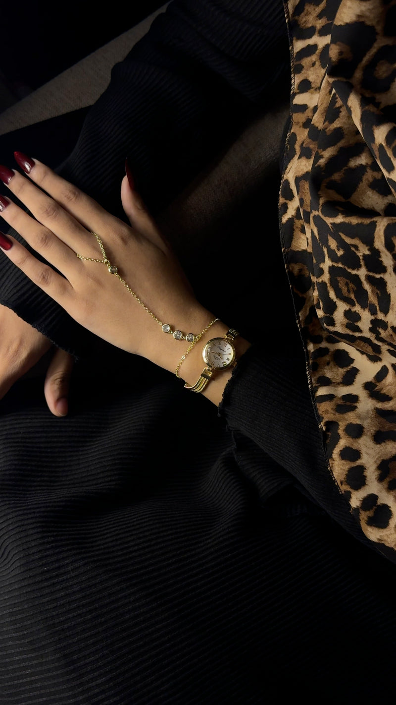 Eliyana Circle White + Solitaire Stone Handchain Combo