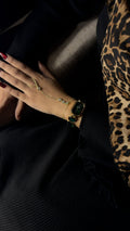 Emerald Stone Green + Solitaire Stone Handchain Combo
