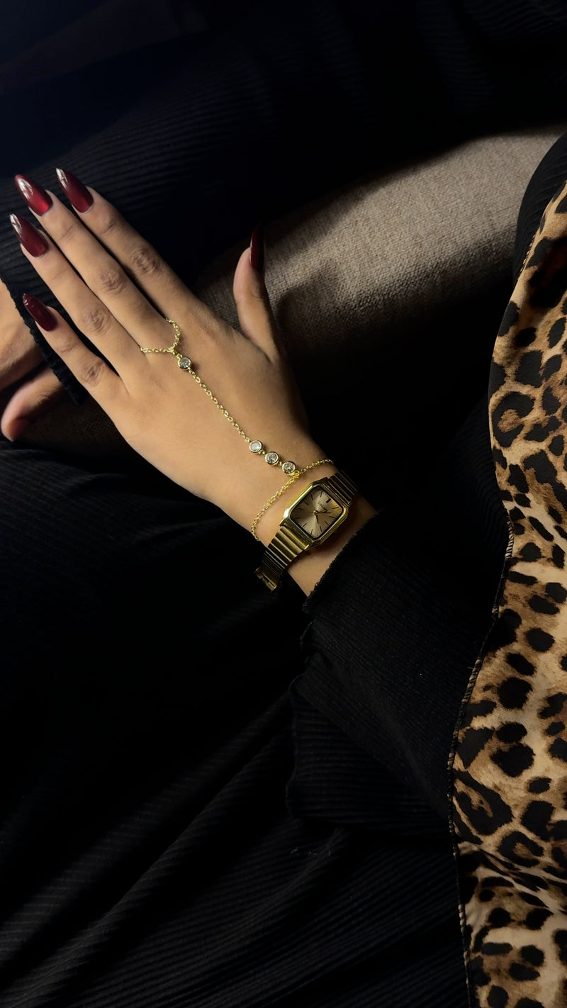 Gogoey Retan Gold + Solitaire Stone Handchain Combo
