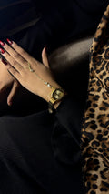 Gogoey Square Gold + Solitaire Stone Handchain Combo
