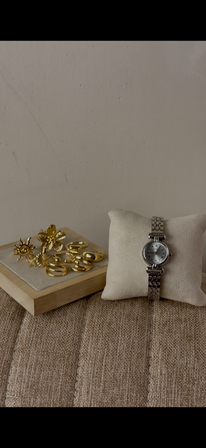 Gogoey round silver Watch + ring set free