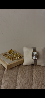 Naidu silver oval Watch + ring set free