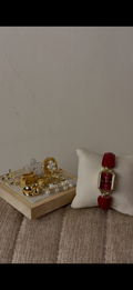 Iely burguny Watch + ring set free