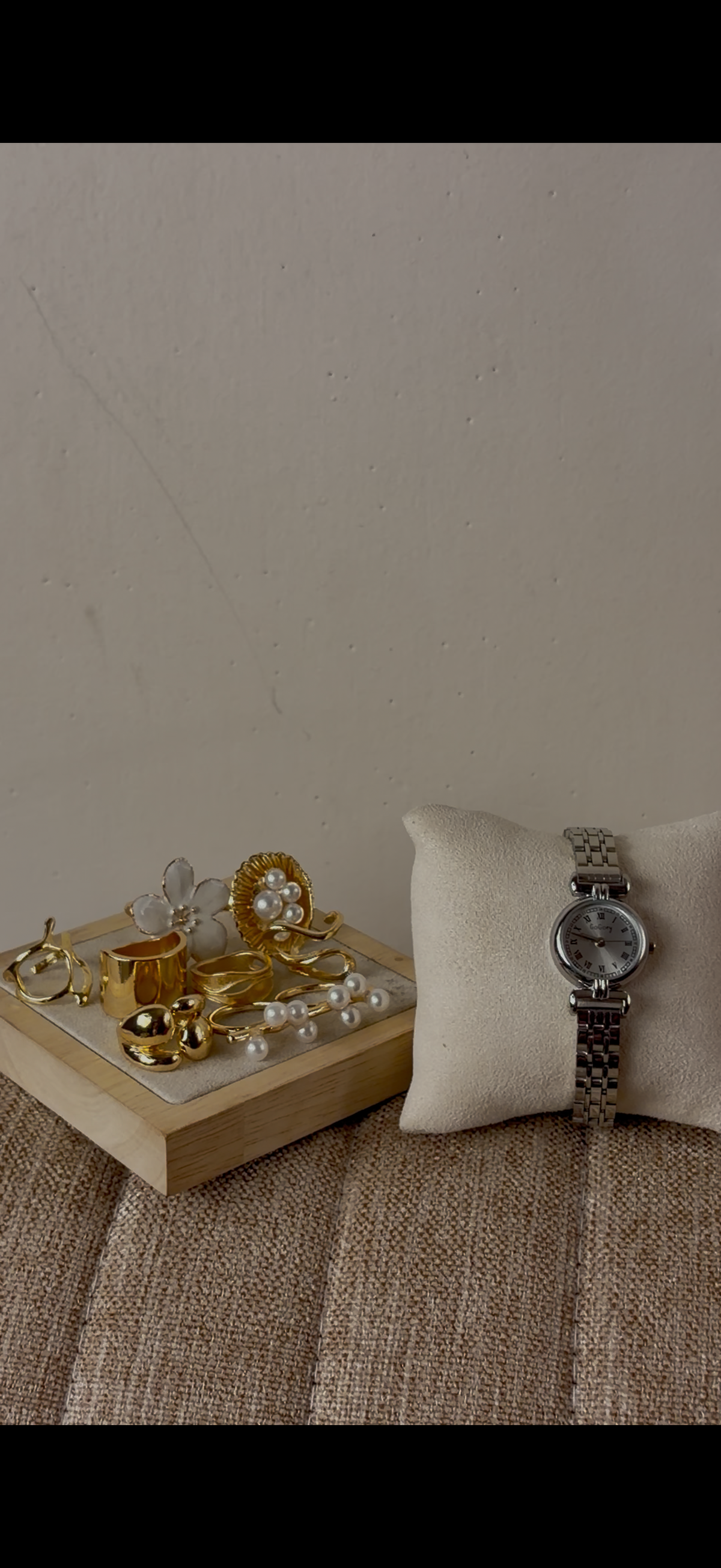 Gogoey round silver Watch + ring set free