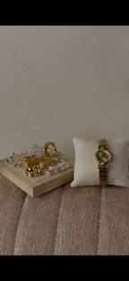 Gogoey round gold Watch + ring set free