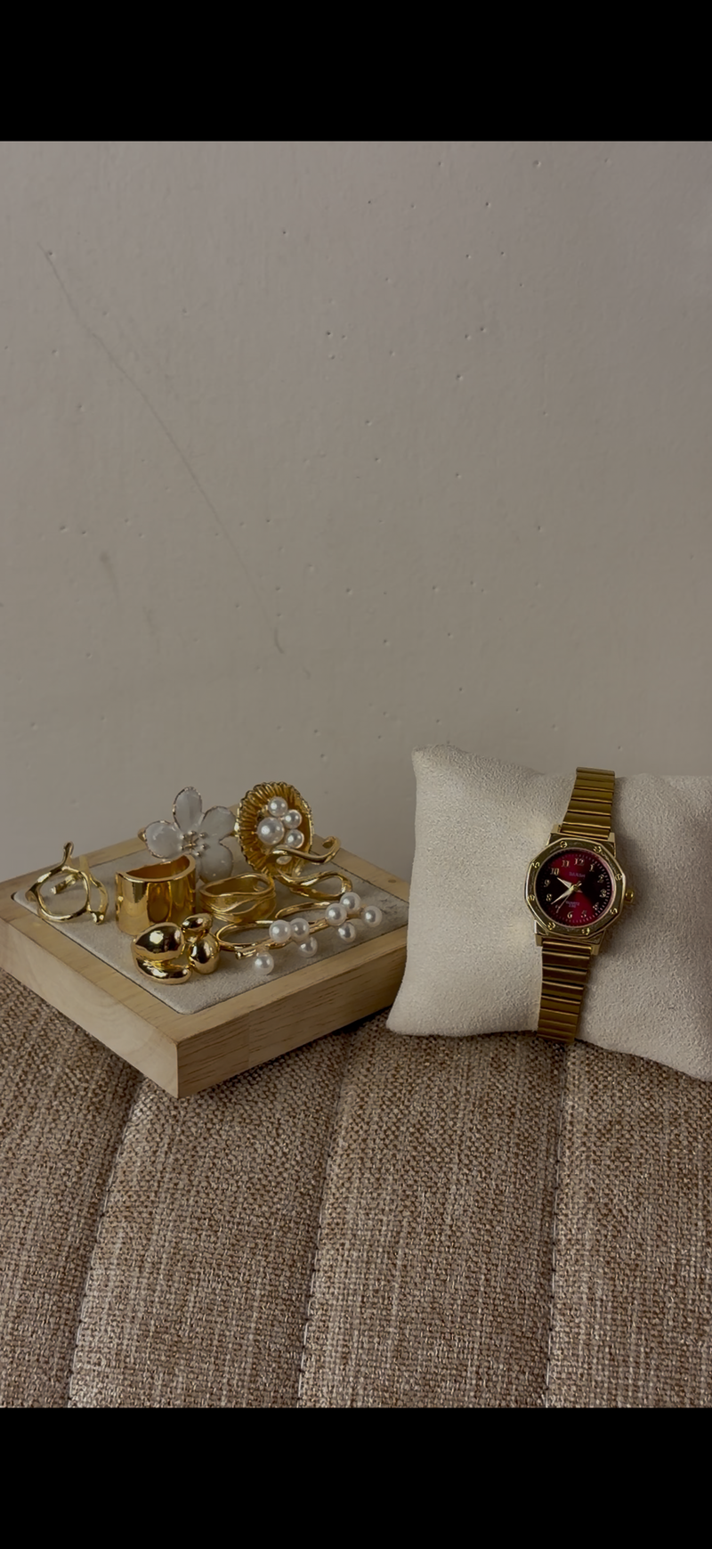 Barsh burgundy 00 Watch + ring set free