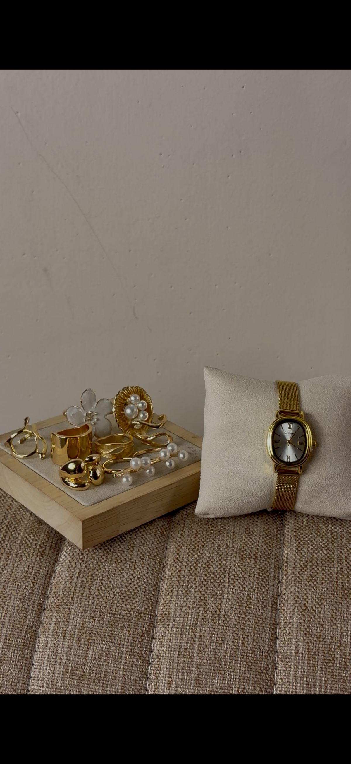 Gogoey mash gold Watch + ring set free
