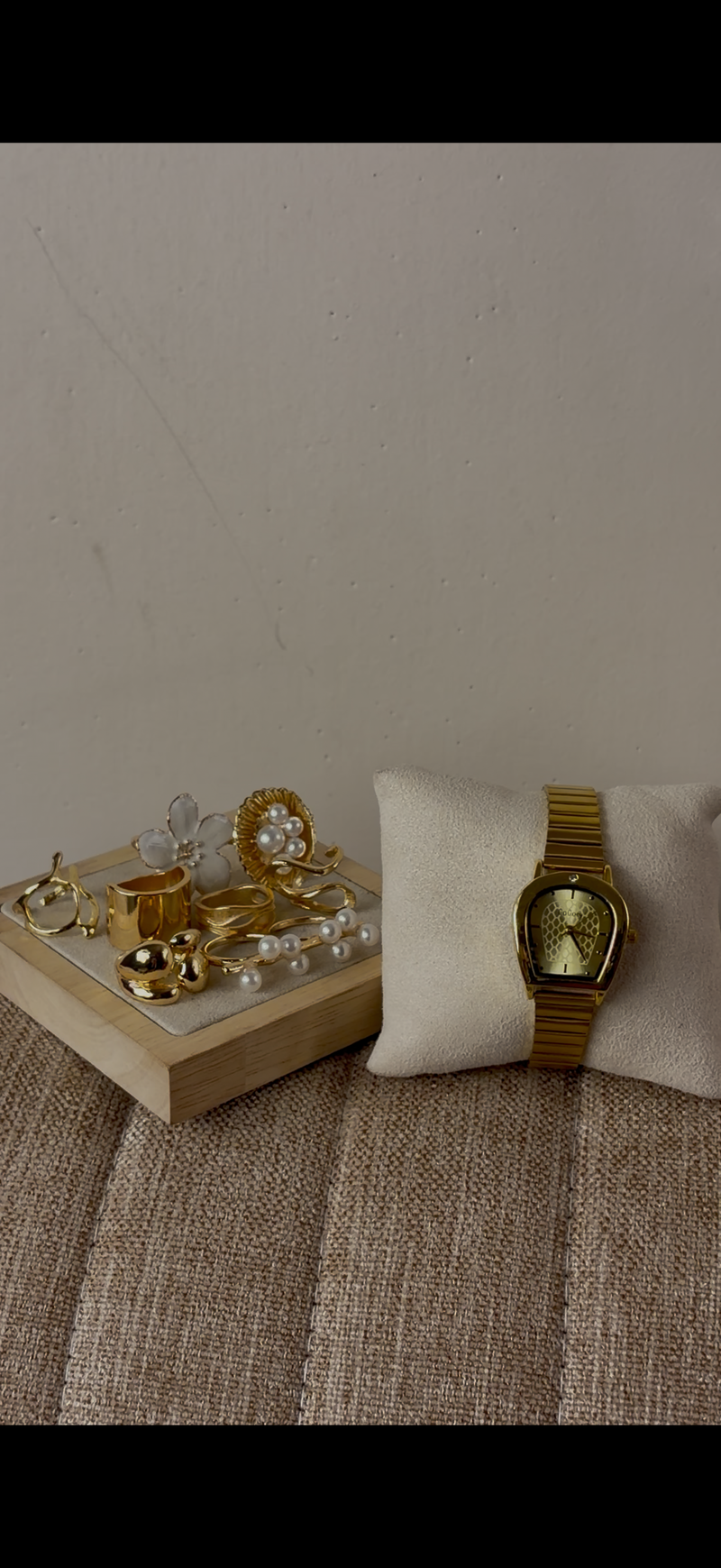 Gogoey gold loaf Watch + ring set free