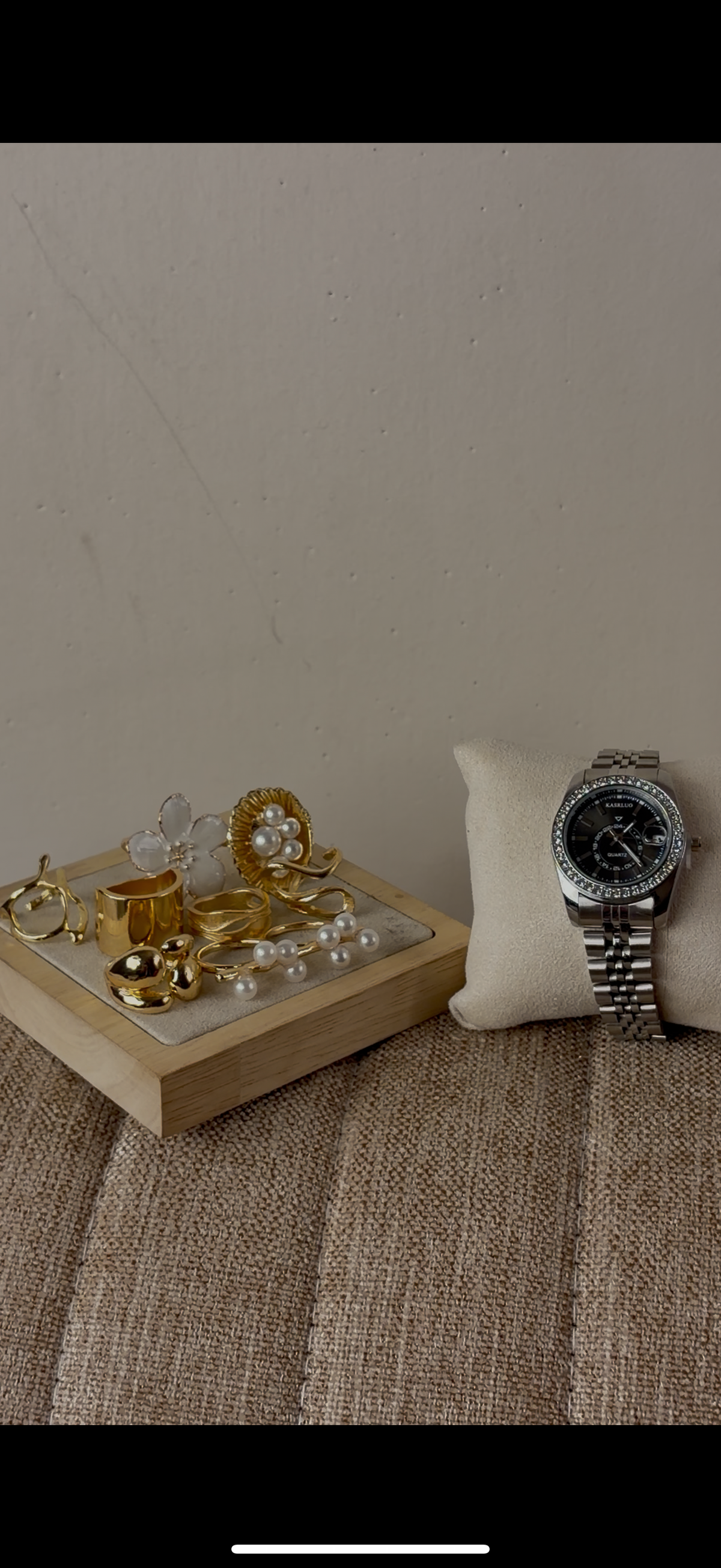 Karslou silver black Watch + ring set free