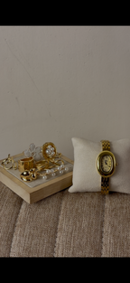 Gogoey gold oval Watch + ring set free