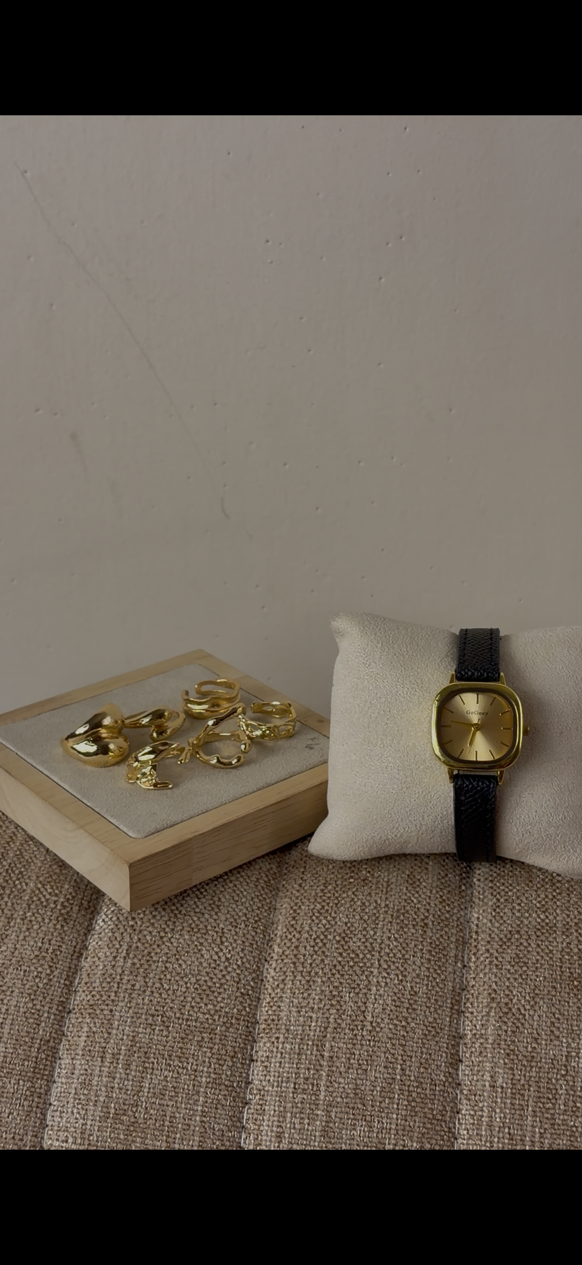 Gogoey square belt Watch + ring set free