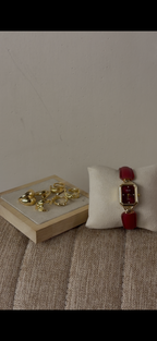 Iely burguny Watch + ring set free