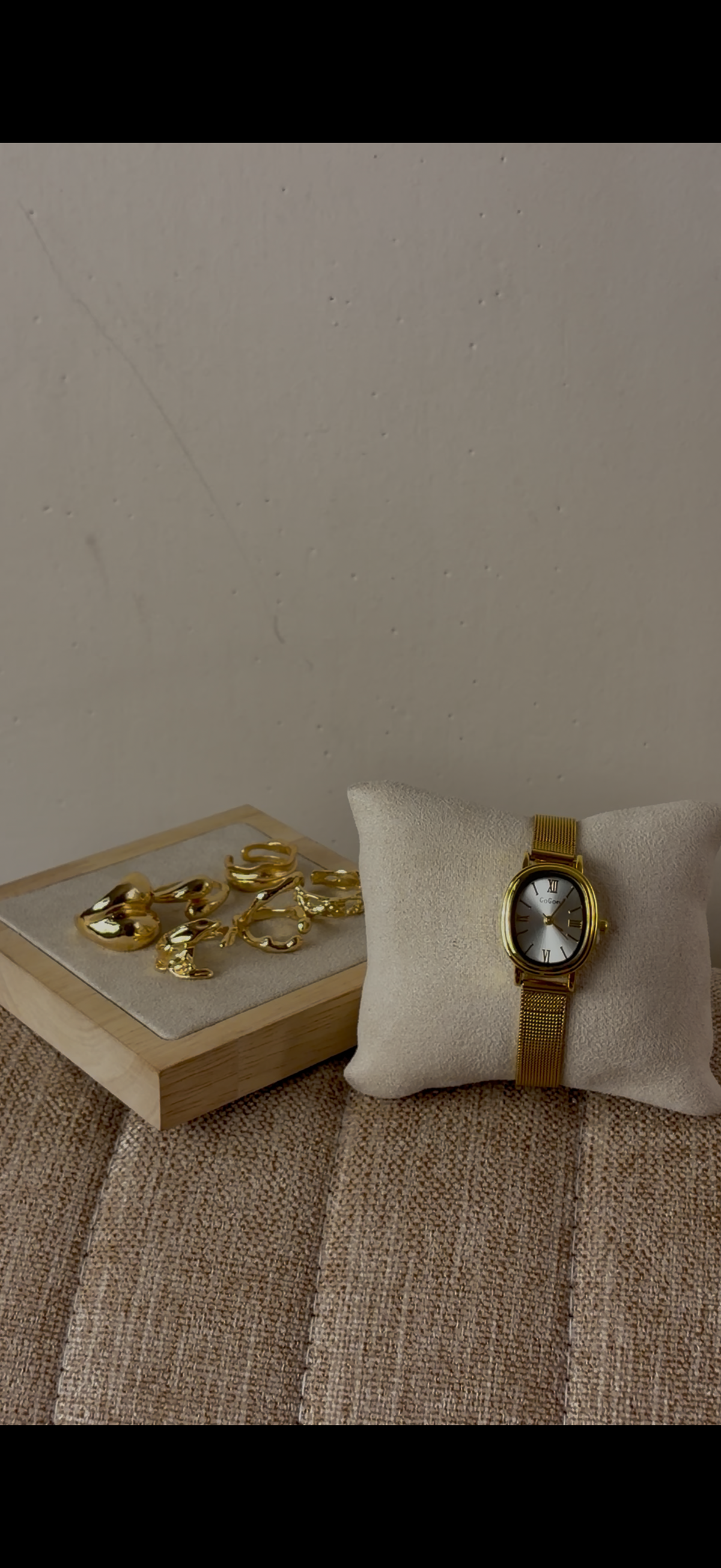 Gogoey mash gold Watch + ring set free