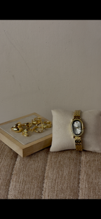 Barsh oval gold Watch + ring set free