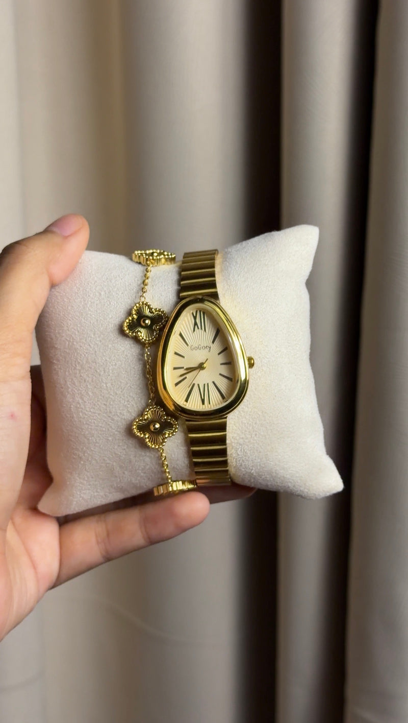 Golden snakehead + Clover Bracelet (Free)+ Mystery Ring (Free)