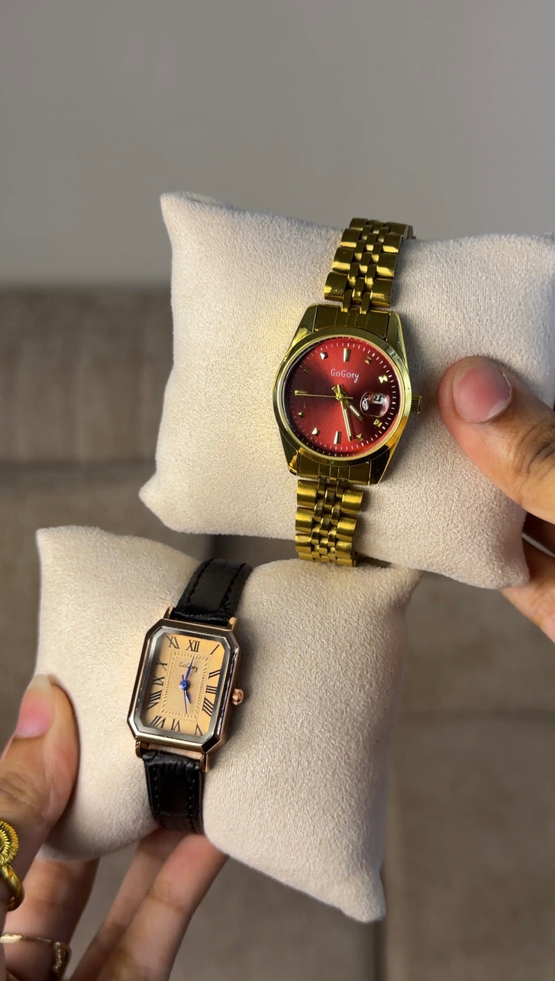 Gogey Queno Maroon + Clover Bracelet (Free)+ Mystery Ring(Free)