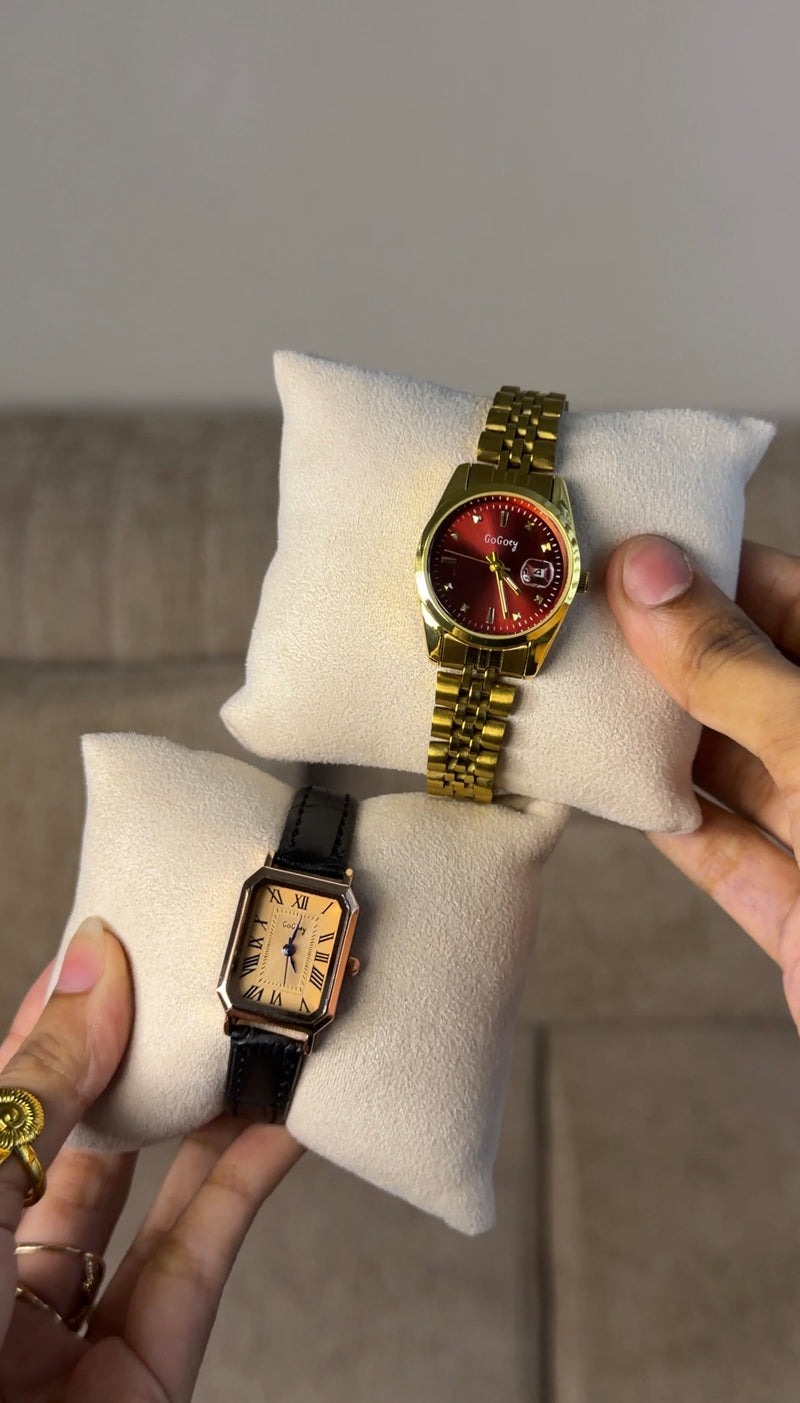 Gogey Queno Maroon + Clover Bracelet (Free)+ Mystery Ring(Free)