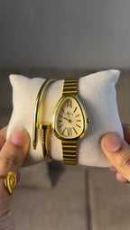 Golden snakehead + Clover Bracelet (Free)+ Mystery Ring (Free)