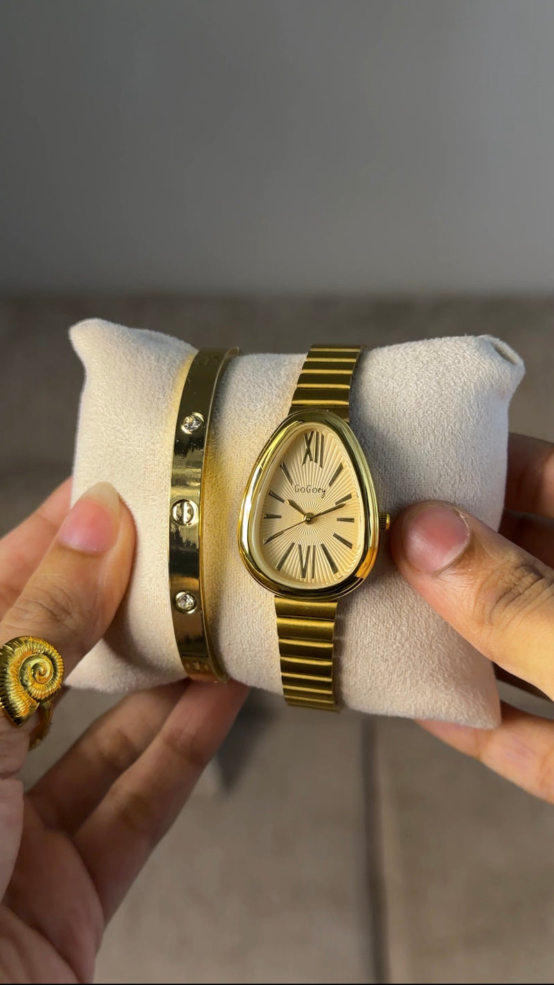 Golden snakehead + Clover Bracelet (Free)+ Mystery Ring (Free)