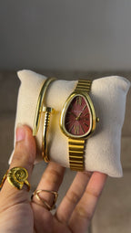 Maroon snakehead + Clover Bracelet (Free)+ Mystery Ring (Free)