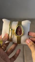 Maroon snakehead + Clover Bracelet (Free)+ Mystery Ring (Free)