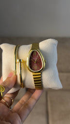 Maroon snakehead + Clover Bracelet (Free)+ Mystery Ring (Free)