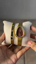 Maroon snakehead + Clover Bracelet (Free)+ Mystery Ring (Free)