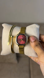 Naidu  red dial + Get 1 cartier belt watch (70% off)