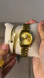 Gogey Queno Gold + Clover Bracelet (Free)+ Mystery Ring(Free)