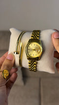 Gogey Queno Gold  + + Cartier Nail Bracelet (Free)