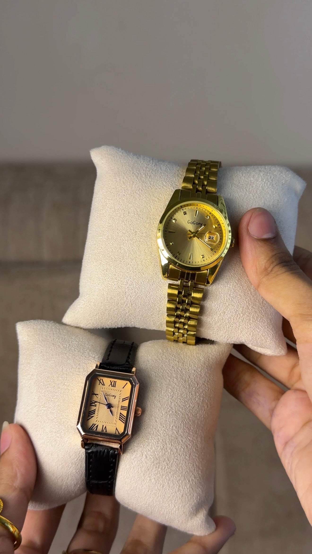 Gogey Queno Gold + Clover Bracelet (Free)+ Mystery Ring(Free)