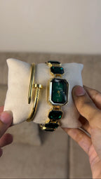 Green Emerald Cut + Get 1 Watch (70% Off)