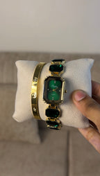 Green Emerald Cut + Get 1 Watch (70% Off)