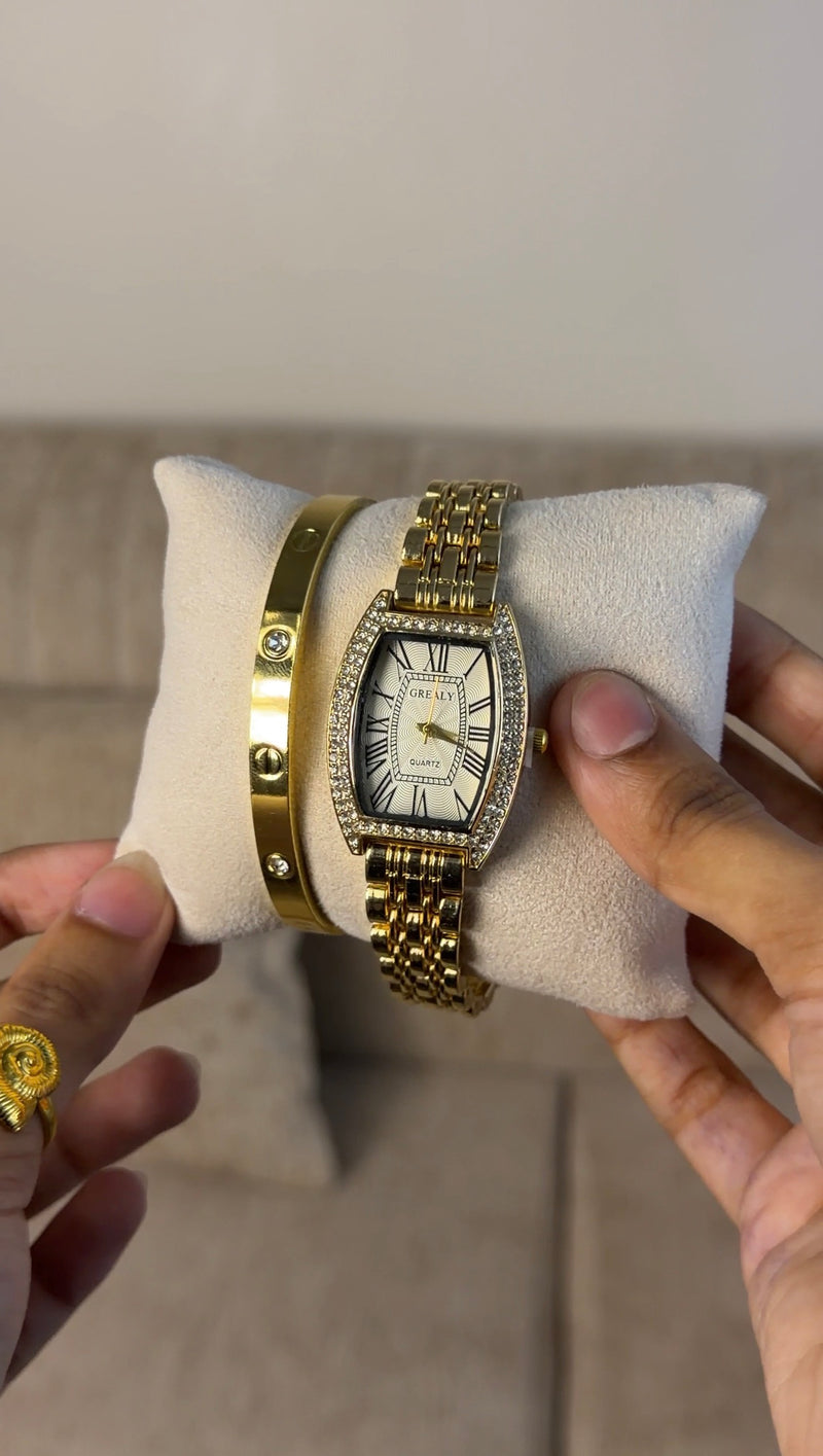 Grealy Gold + Clover Bracelet (Free)+ Mystery Ring(Free)