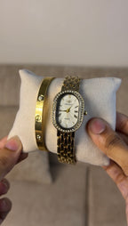 GREALY Gold + Clover Bracelet (Free)+ Mystery Ring(Free)