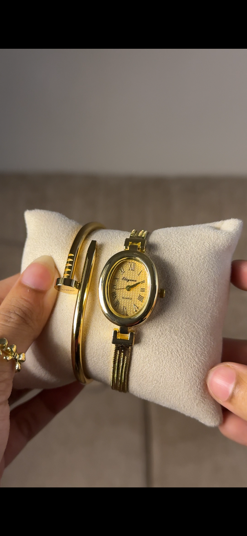 Eliyina Gold Oval + Cartier Love Bracelet (Free)